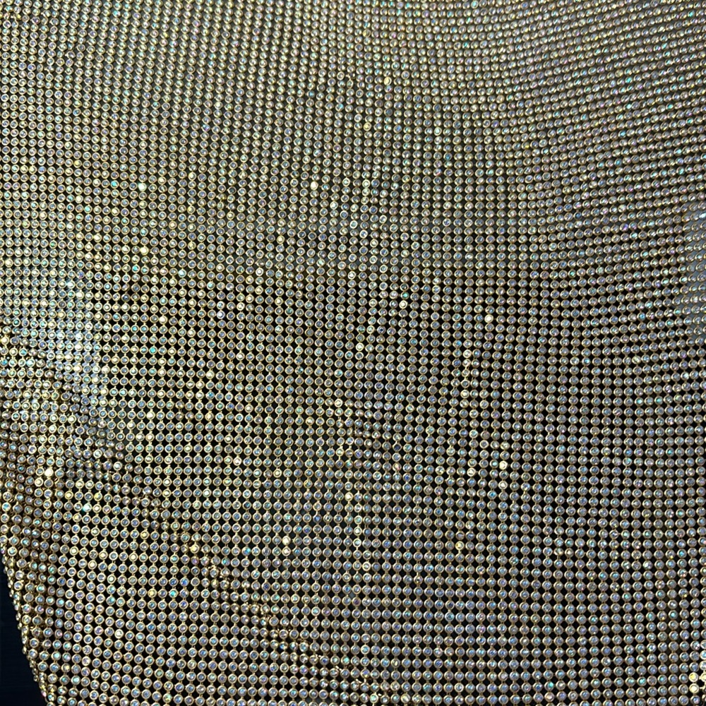 Chainmail Top. Holly Luxe Diamanté Top - Gold Iridescent - Picture 12 of 16